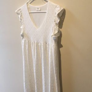 White eyelet Everly dress
